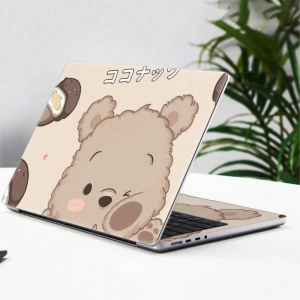 1pc Cartoon Bear Pattern PVC Universal Laptop Sticker  (15.6 Inch )
