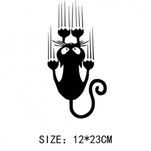 Cartoon Cat Pattern PVC Car Sticker