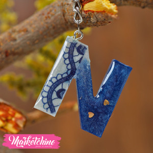 Resin Keychain-Letter N