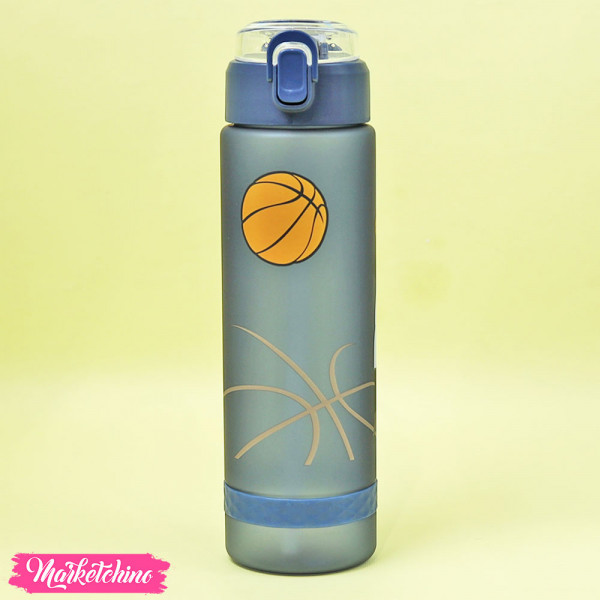 Acrylic Measuring Water Bottle - Basket Ball