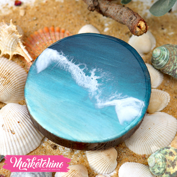 Resin Coaster-Sea ​​Waves 1