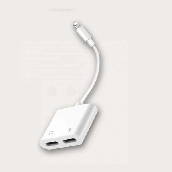 Dual Lightning Charger Cable Adapter (Head Phone&Charger  iphone )