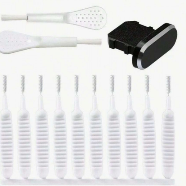 13PCS Mobile Phone Speaker Dust Removal Cleaner Tool & Silicone Dust Plug Type Iphone 