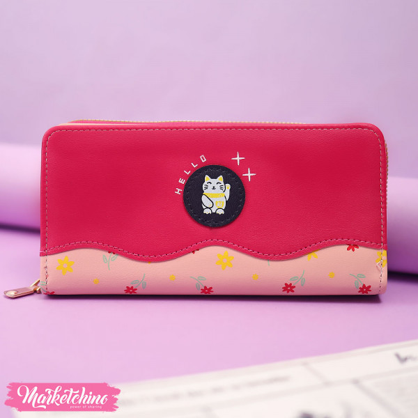 Leather Wallet - Cat