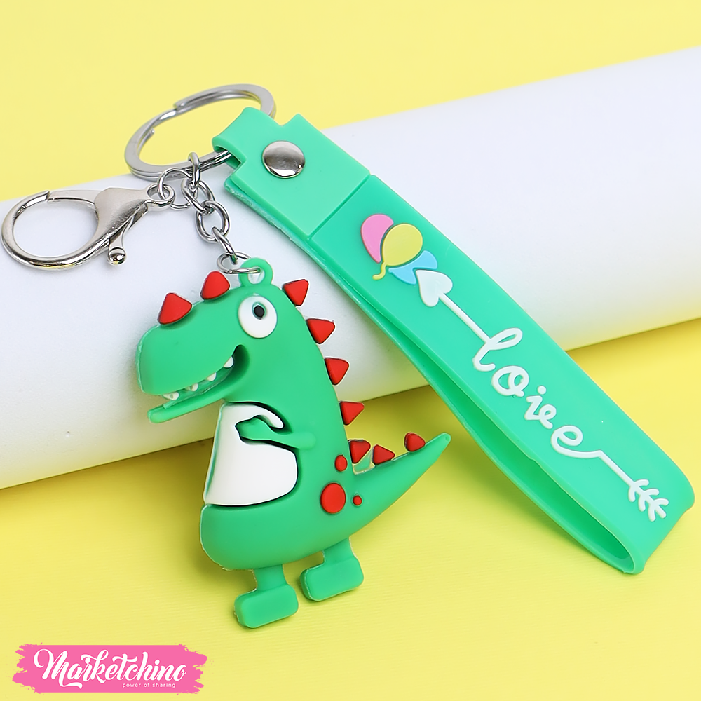 Cute outlet dinosaur keychain